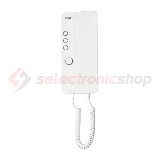 Kaputelefon audio lakáskészülék 4+n 3gomb kézibeszélővel falonkívüli fehér intercom Miro URMET - 1150/1