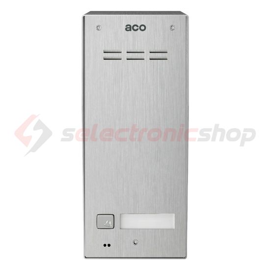 Kaputelefon kaputábla audió 1lakás RFID falonkívüli 2-erű 1hívógomb nemesacél moduláris ACO - FAM-P-1NPACC NT