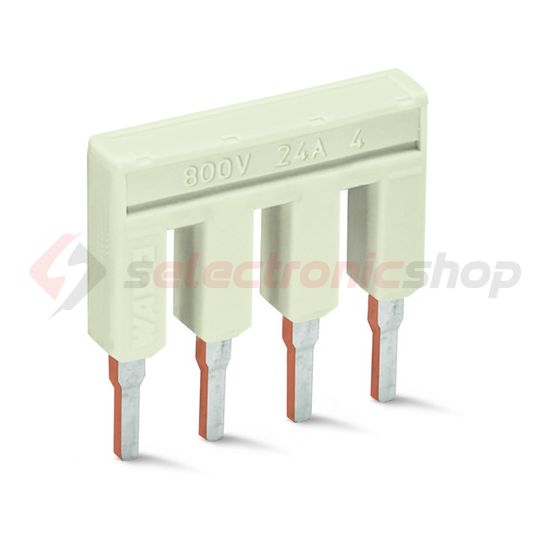 Keresztösszekötő 2,5mm2 sorkapocshoz (2002-) 4P szigetelt szürke TOPJOB S WAGO - 2002-404