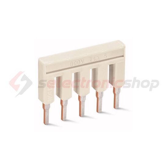 Keresztösszekötő 2,5mm2 sorkapocshoz (2002-) 5P szigetelt szürke TOPJOB S WAGO - 2002-405