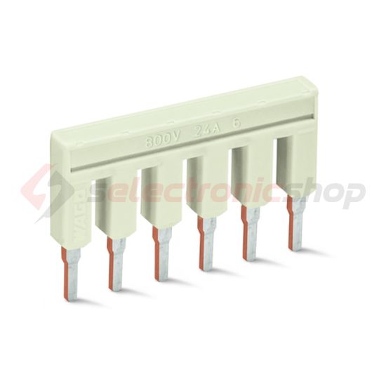 Keresztösszekötő 2,5mm2 sorkapocshoz (2002-) 6P szigetelt szürke TOPJOB S WAGO - 2002-406