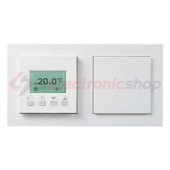 Kezelő hőérzékelő terem Modbus 0-50°C IP30 WRF06 LCD DO2R RS485 IType1 Gira E2 Thermokon - 406192
