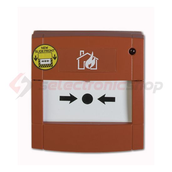 Kézi jelzésadó törőüveggel 1v 2A/30VDC +470Ohm IP24D piros 90x90x58mm  UTCF - DMN700R470