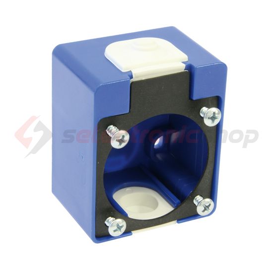 Kiemelődoboz beépíthető 2P+E 1050-0b/g dugaljhoz 1-es kék műanyag IP44 PCE - 106-0