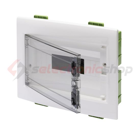 Kiselosztó 1x 12M üreges falba fehér IP40 átlátszó kivágott ajtó 40CDi GEWISS - GW40605PM