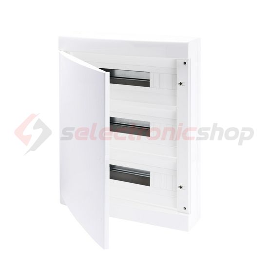 Kiselosztó 2xPE/N műanyag 3x 18M falonkívüli fehér IP40 teli ajtó 40CD GEWISS - GW40071BD