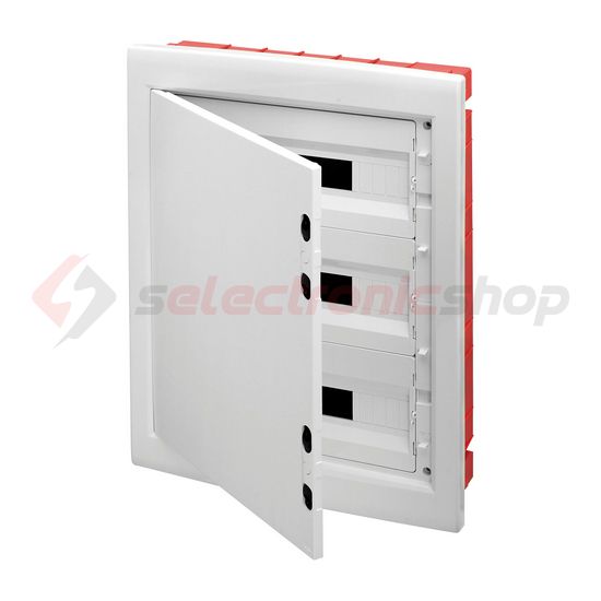 Kiselosztó 2xPE/N műanyag 3x 18M süllyesztett fehér IP40 teli ajtó 40CDi GEWISS - GW40890BD