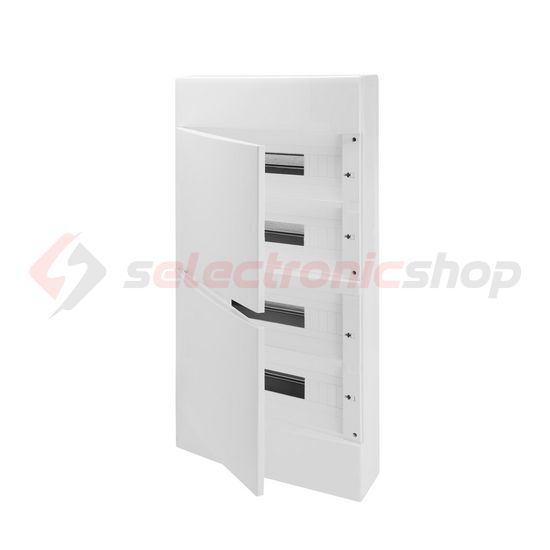 Kiselosztó 2xPE/N műanyag 4x 18M falonkívüli fehér IP40 teli ajtó 40CD GEWISS - GW40073BD