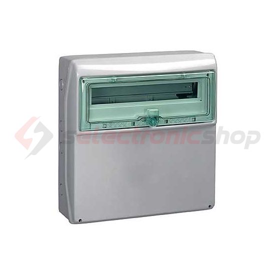 Kiselosztó készülékhelyekkeel műanyag 1x 12M falonkívüli szürke IP65 ajtó Kaedra Schneider - 13192