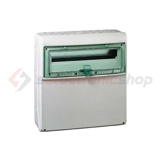 Kiselosztó készülékhelyekkeel műanyag 1x 18M falonkívüli szürke IP65 ajtó Kaedra Schneider - 13193