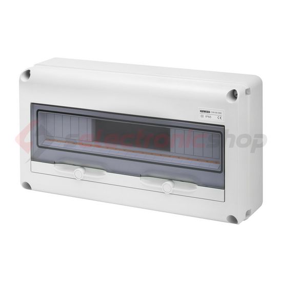 Kiselosztó műanyag 1x 20M falonkívüli szürke IP65 átlátszó kivágott fedél 68Q-DIN GEWISS - GW68024N