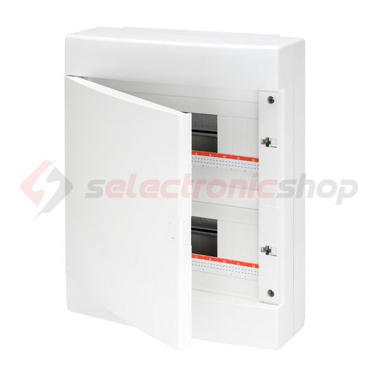 Kiselosztó PE/N műanyag 2x 12M falonkívüli fehér IP40 teli ajtó 40CD GEWISS - GW40067BS