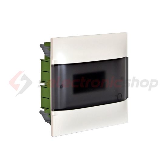 Kiselosztó PE/N-sín 40A műanyag 1x 6M üreges falba fehér IP40 átlátszó ajtó PractiboxS LEGRAND - 134176