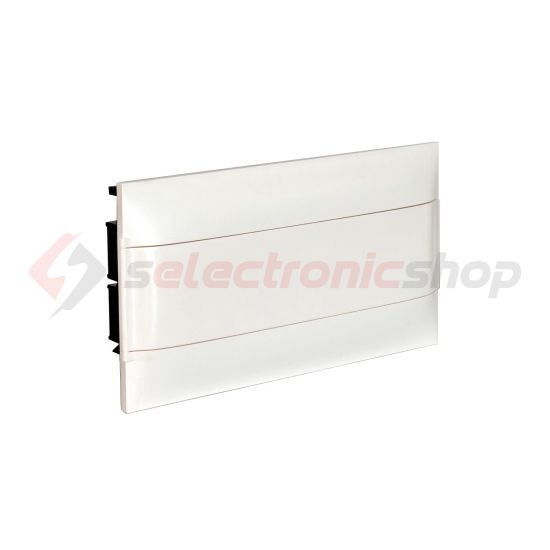 Kiselosztó PE/N-sín 63A műanyag 1x 18M üreges falba fehér IP40 átlátszó ajtó PractiboxS LEGRAND - 137176