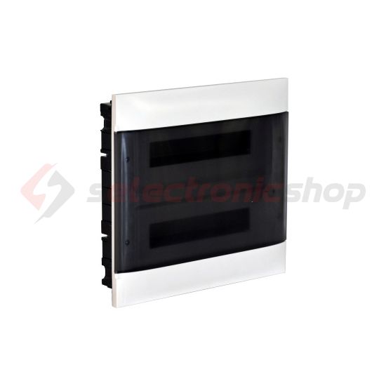 Kiselosztó PE/N-sín 90A műanyag 2x 18M süllyesztett fehér IP40 átlátszó ajtó PractiboxS LEGRAND - 137157