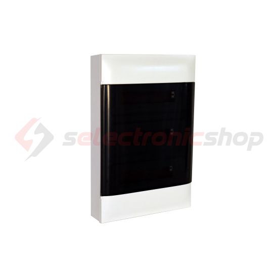 Kiselosztó PE/N-sín 90A műanyag 3x 18M falonkívüli fehér IP40 átlátszó ajtó PractiboxS LEGRAND - 137218