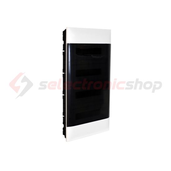 Kiselosztó PE/N-sín 90A műanyag 4x 12M süllyesztett fehér IP40 átlátszó ajtó PractiboxS LEGRAND - 135154