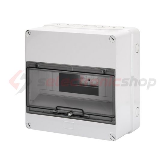 Kiselosztó PE/N sín nélkül UV-álló DC1000V 1x 12M falonkívüli szürke IP55 átlátszó 40CD GEWISS - GW40005