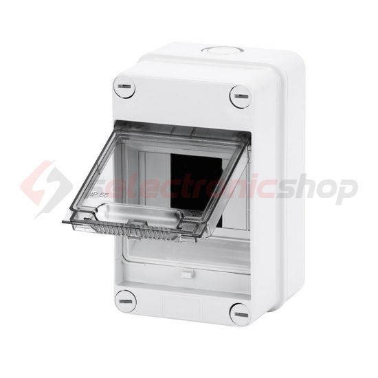 Kiselosztó PE/N sín nélkül UV-álló DC1000V 1x 4M falonkívüli szürke IP55 átlátszó 40CD GEWISS - GW40001