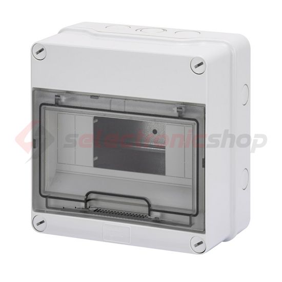 Kiselosztó PE/N sín nélkül UV-álló DC1000V 1x 8M falonkívüli szürke IP55 átlátszó 40CD GEWISS - GW40003