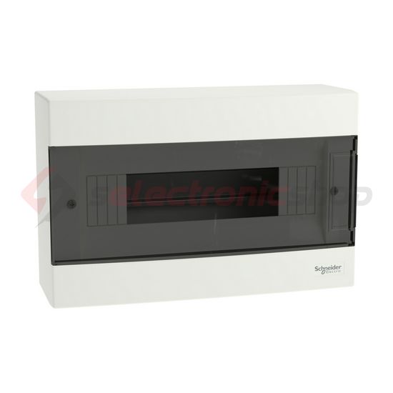 Kiselosztó PE/N-sínnel 1x 12M falonkívüli fehér IP40 átlátszó teli ajtó EASY9 EU Schneider - EZ9EUC112