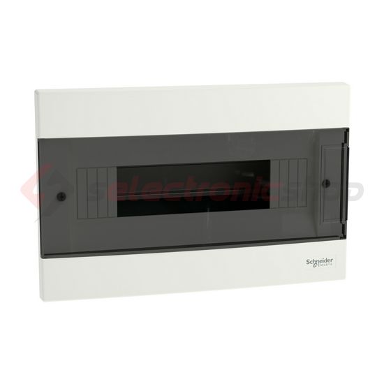 Kiselosztó PE/N-sínnel 1x 12M süllyesztett fehér IP40 átlátszó teli ajtó EASY9 EU Schneider - EZ9EUA112