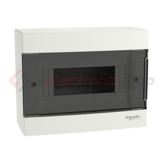 Kiselosztó PE/N-sínnel 1x 8M falonkívüli fehér IP40 átlátszó teli ajtó EASY9 EU Schneider - EZ9EUC108