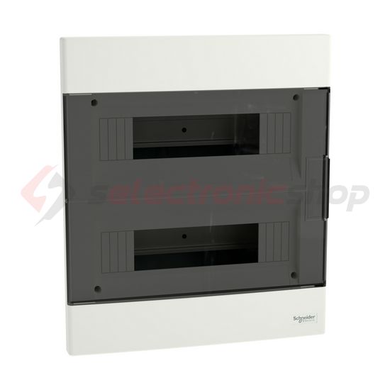 Kiselosztó PE/N-sínnel 2x 12M süllyesztett fehér IP40 átlátszó teli ajtó EASY9 EU Schneider - EZ9EUA212