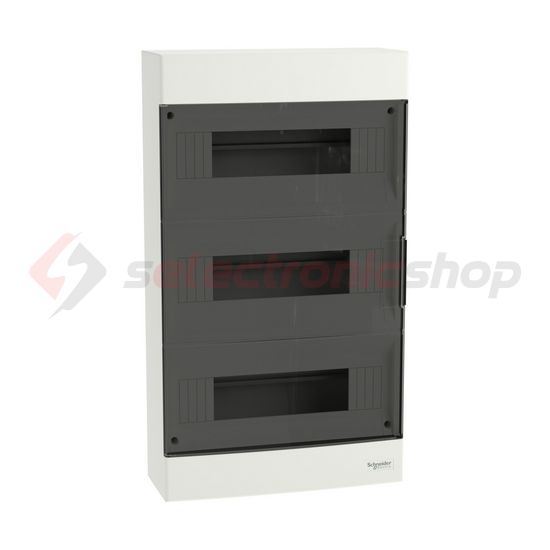 Kiselosztó PE/N-sínnel 3x 12M falonkívüli fehér IP40 átlátszó teli ajtó EASY9 EU Schneider - EZ9EUC312
