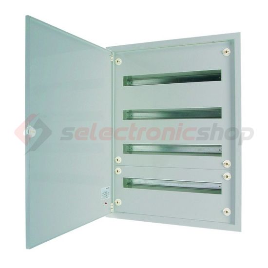 Kiselosztó PE/N-sínnel acél 4x 24M süllyesztett szürke IP30 teli ajtó BF-U-4/96-G-C EATON - 283057