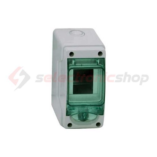 Kiselosztó PE/N-sínnel műanyag 1x 3M falonkívüli szürke IP65 átlátszó ajtó Kaedra Schneider - 13975