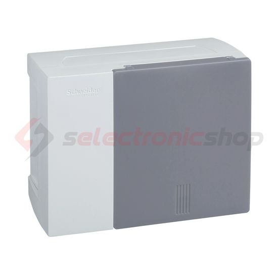 Kiselosztó PE/N-sínnel műanyag 1x 6M falonkívüli fehér IP40 átlátszó ajtó Mini Pragma Schneider - MIP12106T
