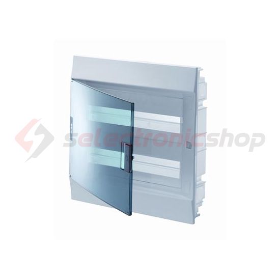 Kiselosztó PE/N-sínnel műanyag 2x 12M süllyesztett fehér IP41 átlátszó ajtó Mistral 41A12X22A ABB - 1SLM004101A1205