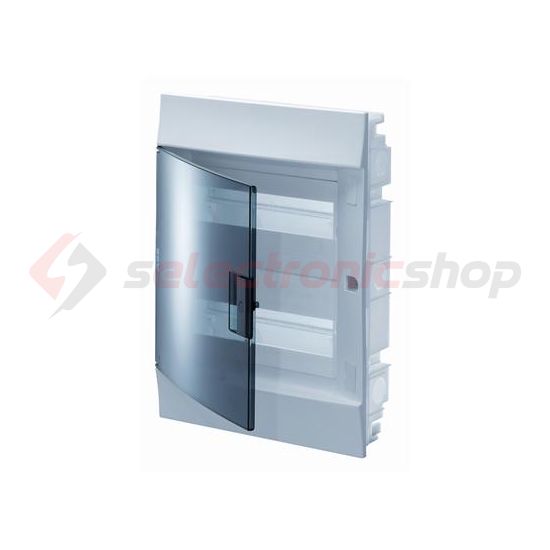 Kiselosztó PE/N-sínnel műanyag 2x 18M süllyesztett fehér IP41 átlátszó ajtó Mistral 41A18X22A ABB - 1SLM004101A1206