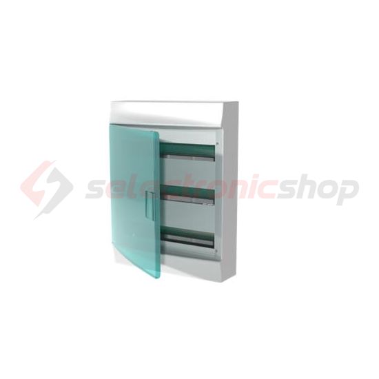 Kiselosztó PE/N-sínnel műanyag 3x 18M falonkívüli fehér IP41 átlátszó ajtó Mistral 41P18X32A ABB - 1SPE007717F1021