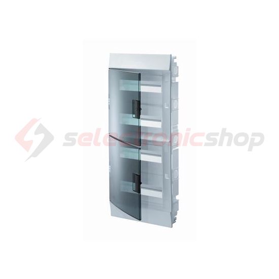 Kiselosztó PE/N-sínnel műanyag 3x 18M süllyesztett fehér IP41 átlátszó ajtó Mistral 41A18X32A ABB - 1SLM004101A1209