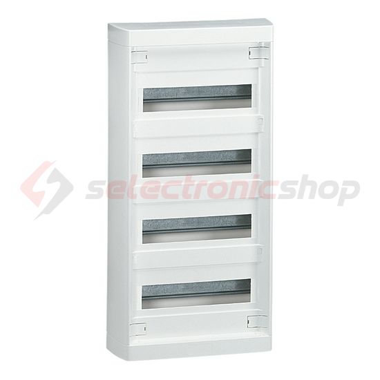 Kiselosztó PE/N-sínnel műanyag 4x 12M falonkívüli fehér IP30 kivágott-fedél Nedbox LEGRAND - 601204