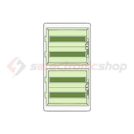 Kiselosztó PE/N-sínnel műanyag 4x 18M falonkívüli szürke IP65 átlátszó ajtó Kaedra Schneider - 13437