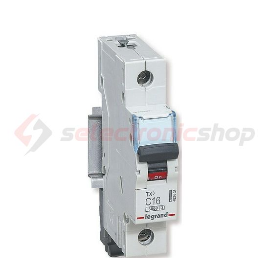 Kismegszakító 1P 16A C-jelleg 230V AC 6kA/60898 TX3 LEGRAND - 403434