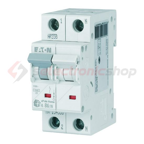 Kismegszakító 1P+N 10A B-jelleg 230V AC 4.5kA/60898 2M HL-B10/1N xPole Home EATON - 194739
