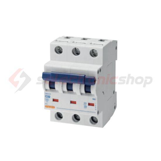 Kismegszakító 3P 20A C-jelleg 500V AC 6kA/60898 6kA/60947 3M RB60 GEWISS - GW91568