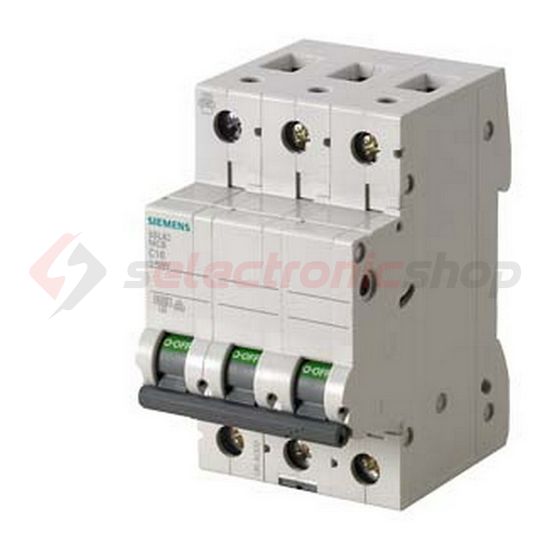 Kismegszakító 3P 40A C-jelleg 400V AC 6kA/60898 6kA/60947 SENTRON SIEMENS - 5SL6340-7