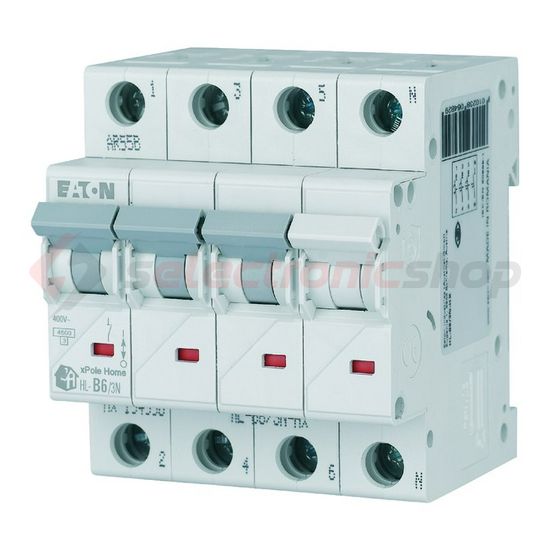 Kismegszakító 3P+N 16A C-jelleg 230V AC 4.5kA/60898 4M HL-C16/3N xPole Home EATON - 194811