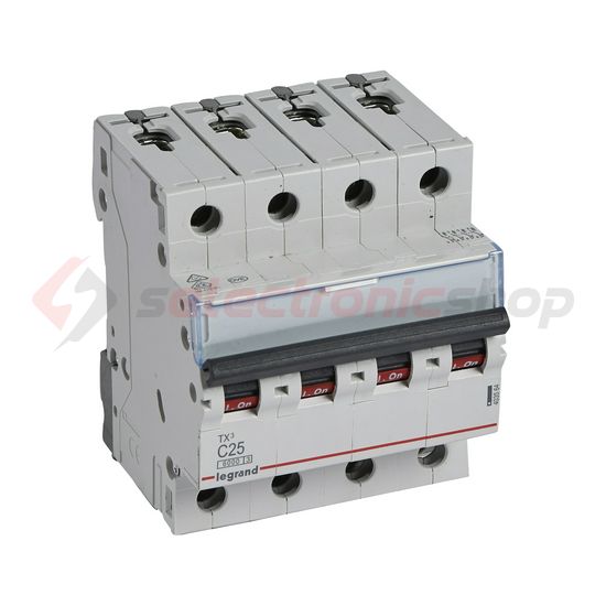 Kismegszakító 4P 25A C-jelleg 400V AC 6kA/60898 TX3 LEGRAND - 403564