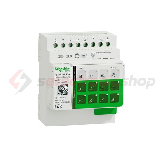 KNX dimmaktor master kalapsínre KNX 4M 20-700W 230V SpaceLogic Schneider - MTN6710-0102