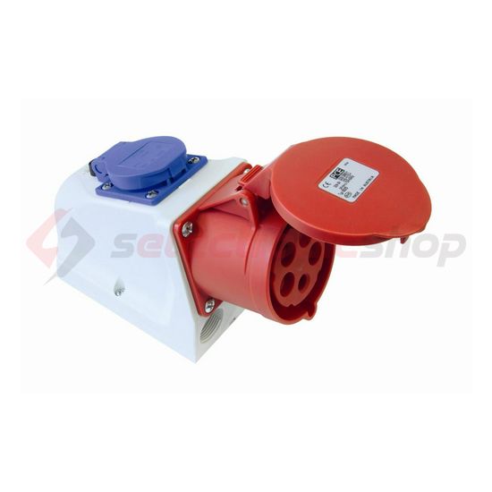 Kombi dugalj 16A/400V 1x16A5P400V 1x16A2P+E/230V műanyag fali IP44 COMBO PCE - 9215-6