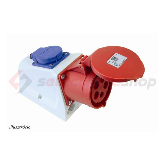 Kombi dugalj 32A/400V 1x32AxPxxxV 1x16A2P+E/230V műanyag fali IP44 COMBO PCE - 9224-6