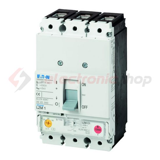 Kompakt megszakító berendezés/kábelvédő 3P fix 50A 40-50A-hő 36kA 690V LZMC1-A50-I EATON - 111892