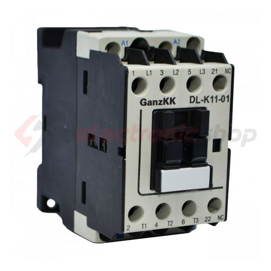 Kontaktor (mágnesk) 11kW/400VAC-3 3Z 230V50Hz 1ny csavaros 32A/AC-1/400V DIL-K11-01 Ganz KK - 410-0002-350-DL