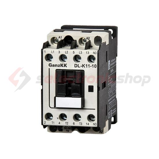 Kontaktor (mágnesk) 11kW/400VAC-3 3Z 400V50Hz 1z csavaros 32A/AC-1/400V DIL-K11-10 Ganz KK - 400-0002-450-DL